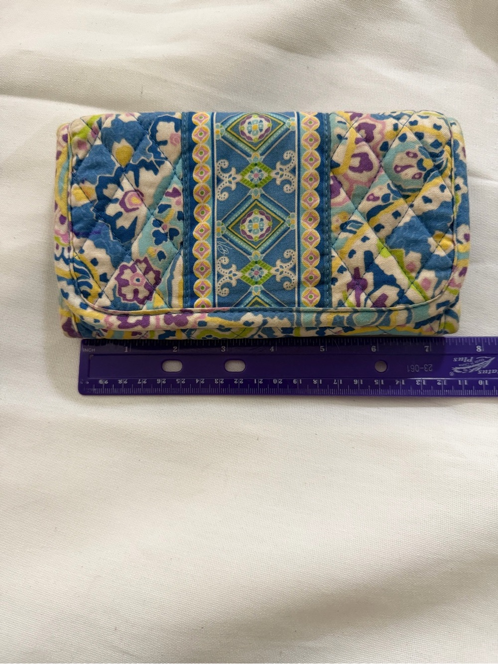 Vera Bradley Quilted Floral Print Women's Wallet - Blue Multi
